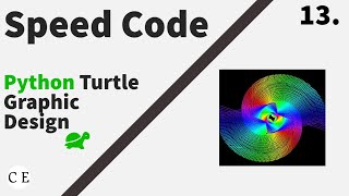 13. Python Turtle Graphic Design - Speed Code || Rainbow Colour Design