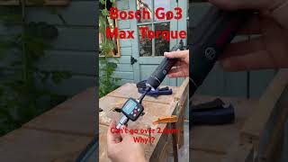 Bosch Go3 Screwdriver Max Torque - won’t go over 2.4/2.5nm #bosch #electricscrewdriver #boschgo3