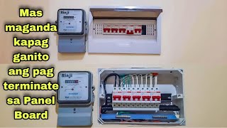 BASIC NA PAG TERMINATE SA PANEL BOARD AT PAG INSTALL NG SUBMETER | Pinoy Electrical Warrior