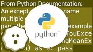 Catch multiple exceptions in one line (except block)
