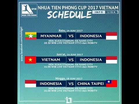 JADWAL Timnas U-16 Indonesia Vs China Taipei, 18 Juni 2017 - YouTube