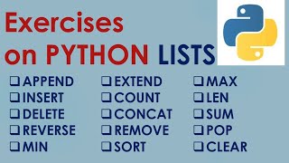 Python 3 Basics #4 | Python Exercise on Lists | List Exercises
