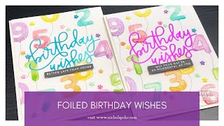 Foiled Birthday Wishes (MFT Stamps)