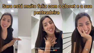 Sara Kellen está muito feliz com o closet e a sua penteadeira