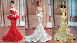 Gorgeous Barbie Doll Dresses ❤️ 4 DIY Doll Makeover Transformations || BARBIE DOLL HACKS