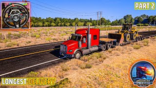 ATS Longest Delivery 550Mi American Truck Simulator With Thrustmaster T128 Steering Wheel | Part 2