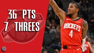 Jalen Green 36 pts 7 threes vs Spurs 24/25 season