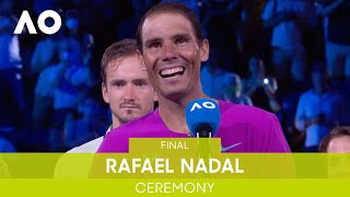 Men's Singles Ceremony | Rafael Nadal v Daniil Medvedev (F) | Australian Open 2022