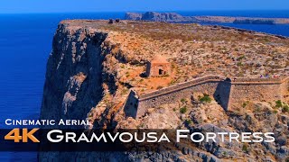 GRAMVOUSA FORTRESS 🇬🇷 Drone 4K | Γραμβούσα Crete Κρήτη Greece Ελλάδα