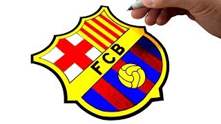 How to Draw the FC Barcelona Logo and Badge - Best on YouTube