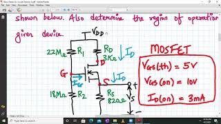 MOSFET Voltage divider DC Biasing