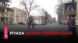 Minik maşını yolu keçmək istəyən piyadanı vurdu – APA TV