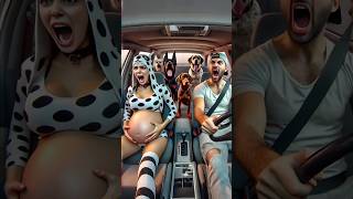 💥 Evolution of Dog : Crowded inside a car - 2 ✅️ #doglover #puppy #dog #shorts #copydoggy