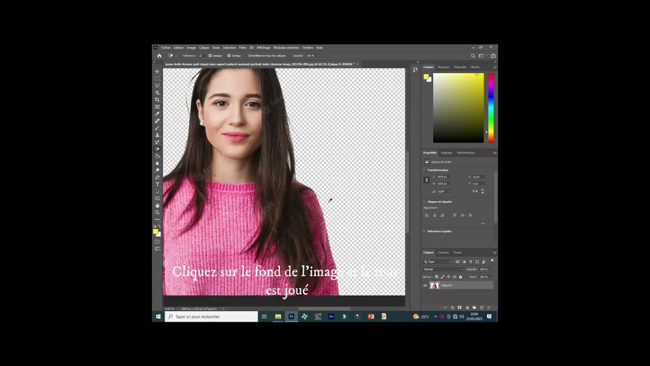 Retirer Le Fond D'une Image Avec Photoshop Pour Débutant - YouTube