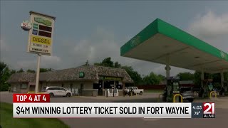 $4M winning lottery ticket sold in Fort Wayne, Hoosier Lottery says