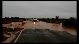 Rains on the Menindee to Broken Hill road