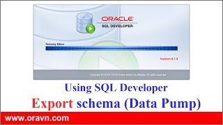 SQL Developer: EXPORT tables, schemes or whole database via Oracle SQL Developer.