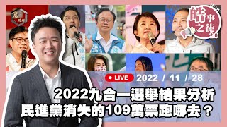 【震傳媒｜李正皓 皓事之徒2.0】EP27 2022九合一選舉結果分析，民進黨消失的109萬票跑哪去？2024總統藍綠內戰提前開打！｜20221128  主持人：李正皓