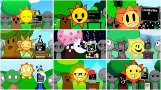 MIX of MR SUN 🌞 and MR TREE 🌳 and MR FUN COMPUTER 🖥 in ALL Different Mods From Incredibox Sprunki