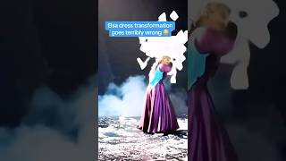 Elsa dress transformation goes terribly wrong. #elsa #epicfail #frozen #broadway #dress