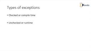Exception Handling Checked and Unchecked Exceptions