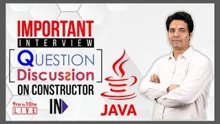 Important Interview Question On Constructor in java by Som Sir