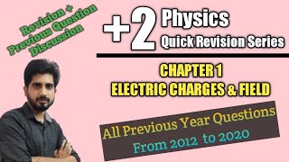 Electric Charges and Field in class 12 Revision | Previous Year Questions From 2012 to 2020