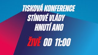 Tisková konference po jednání stínové vlády hnutí ANO 🔴