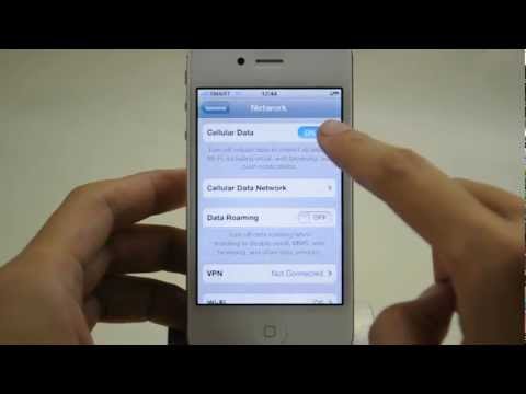 Apple iPhone 4s: Turn off / on data services Apple iPhone 4s: Turn off / on data services
