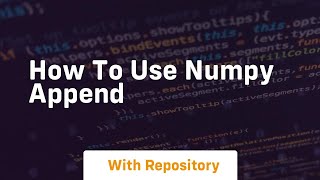 how to use numpy append