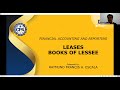 Leases (book Of Lessee) By Prof. Raymund Francis Escala, Cpa, Mba