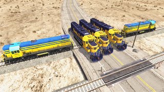 Train Vs Train Crash Beamng Drive | Train Vs Trains On Deadly Crossroad Compilation – BeamNG.Drive