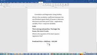 Statkey Correlation and Regression