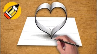 كيفية رسم القلب في ثلاثة أبعاد