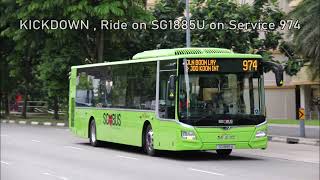 [SBST] KICKDOWN , Ride on SG1885U on Service 974 . MAN A22 Euro 6