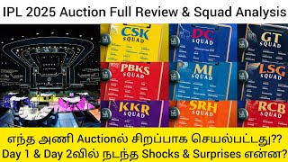 IPL 2025 Auction Full Review & Squad Analysis | எந்த அணி Auction பிறகு சிறப்பாக உள்ளது? | #ipl #t20