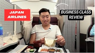 Japan Airlines BUSINESS CLASS Review | NRT to LAX | BOEING 787 - 8