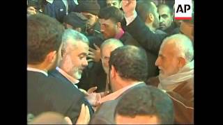 Haniyeh returns to Gaza Strip as gunbattles rage between Hamas militants and rival Fatah forces