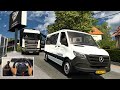 Mercedes Benz Sprinter Tourer on Narrow Roads - Euro Truck Simulator 2 | Steering Wheel Gameplay