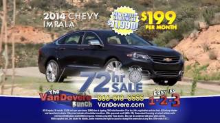 VanDevere Bunch Extended 72 Hour Labor Day Sale! - 2014 Chevy Impala for Only $199/mo!