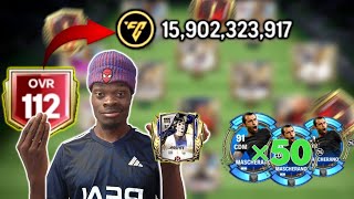 My biggest team Upgrade EVER🤑! 15Billion+ Budget! Buying UTOTY Icons to Hit 112! - FC Mobile