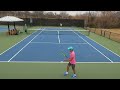 Garnet Tennis Recruiting Video: Set 2 with Jerry Barton(UTR 12.59+ #1 @Furman). I am in pink shirt