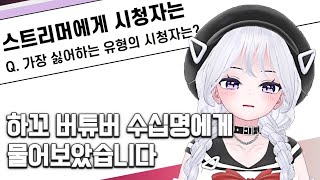 하꼬 버튜버들이 가장 싫어하는 시청자는... ㅣ 설문조사