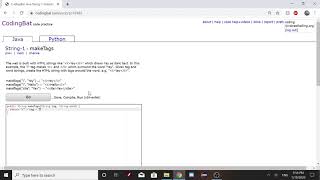 String-1 (makeTags) Java Tutorial || Codingbat.com