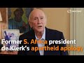 Former South Africa president de Klerk’s apartheid apology