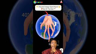 😶‍🌫️ I found Creepy Giant Hand 😳📌 Gio At The End 📍#shorts #viral #earth #googleearth #map360