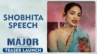 Actress Shobhita Speech @ Major Teaser Launch