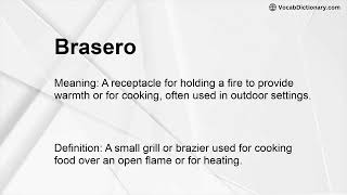 Brasero Meaning