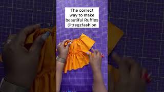 Learn to make beautiful ruffles with this simple tip👌#ruffles #howtomake #ruffledress #ruffletop