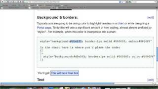 Using color on a wiki